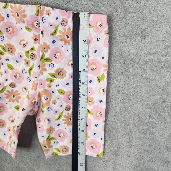 2 Pack Girls Cat & Jack Pink Floral Bike Shorts Mid Rise 5" Inseam XS (4-5) - Picture 10 of 11
